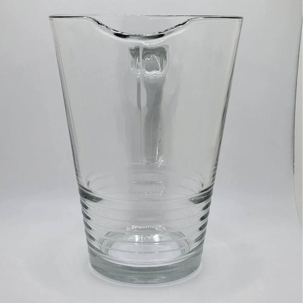 IKEA VANLIG Glass Pitcher Henrik Preutz Ribbed Base 1L‎ Italy MCM 7